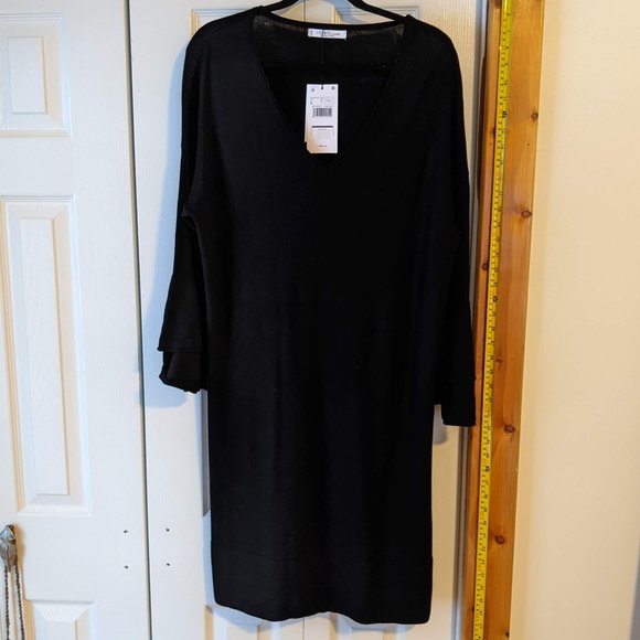 Violeta by Mango Black Dress with Double Sleeve (L) - Picture 1 of 11